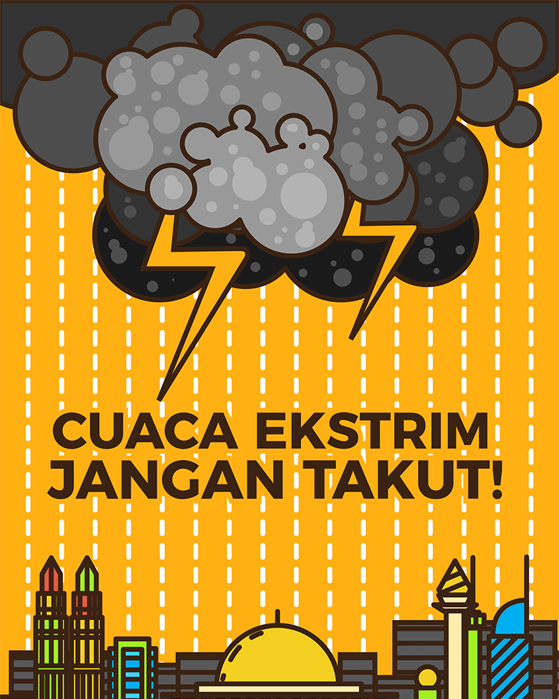 Infografis Cara Hadapi Cuaca Ekstrim Merahputih