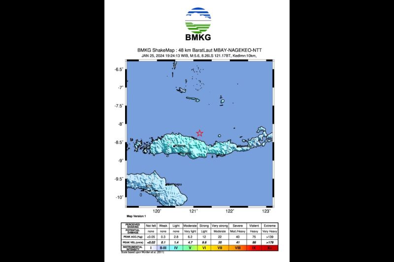 Gempa Dangkal Magnitudo Landa Flores Merahputih