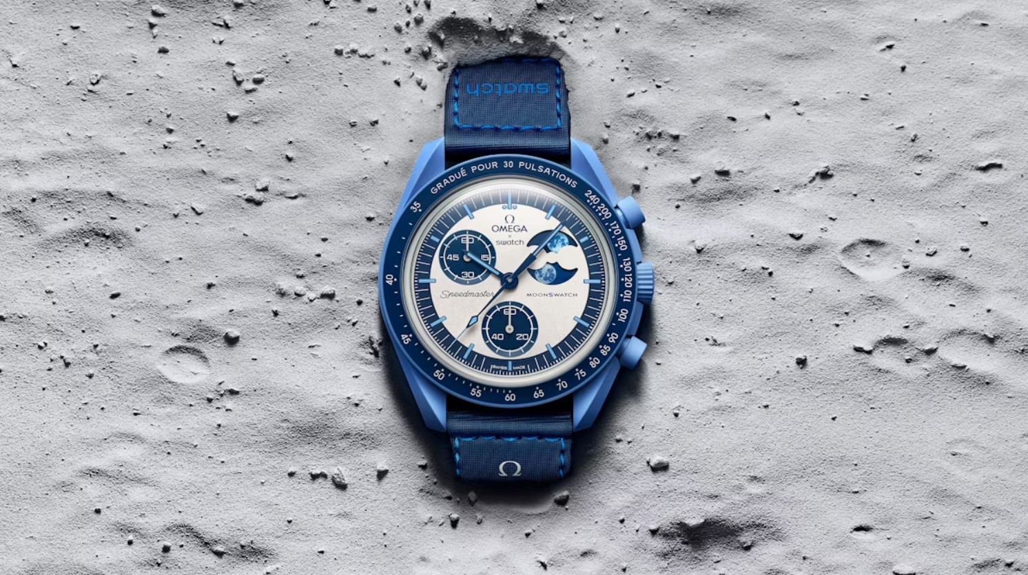 Edisi Terbaru Moonswatch Mission To The Super Blue Moonphase MerahPutih