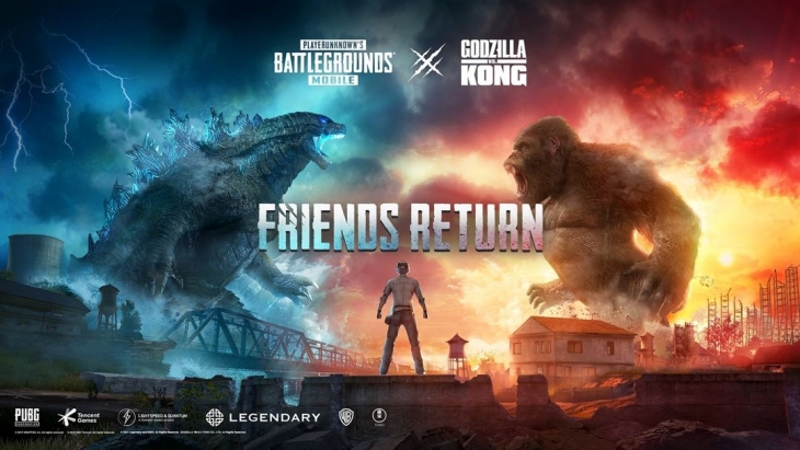PUBG Mobile Kedatangan Godzilla dan Kong di Arena Perang
