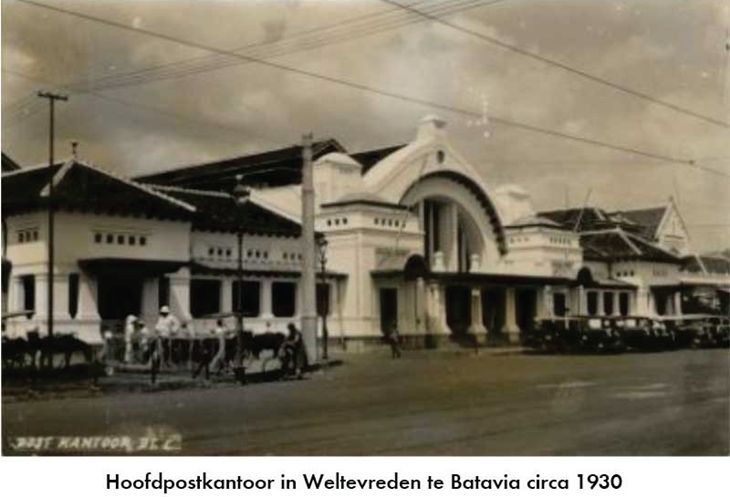 Gambar Kantor Filateli sekitar tahun 1930. (Foto: MP/Twitter @PosIndonesia)