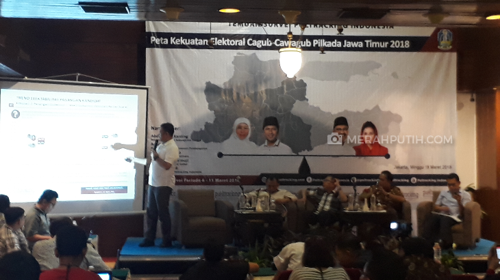 Survei Poltracking: Elektabilitas Khoffifah-Emil Ungguli Gus Ipul-Puti Guntur