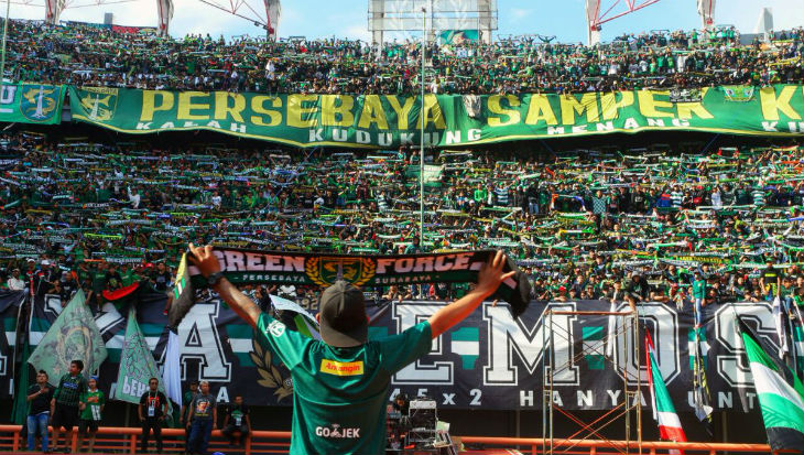 Bonek Suporter Persebaya. (Foto: @Green_Nord27)