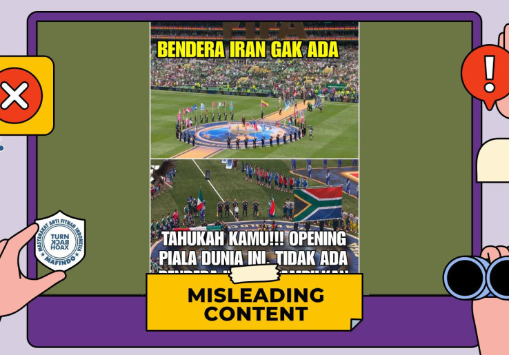 [HOAKS atau FAKTA]: Viral Bendera Iran tak Dikibarkan di Pembukaan Piala Dunia 2026