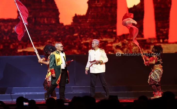  Ganjar dan Aria Bima Bacakan Puisi Karya Bung Karno di Penutupan Rakernas PDIP