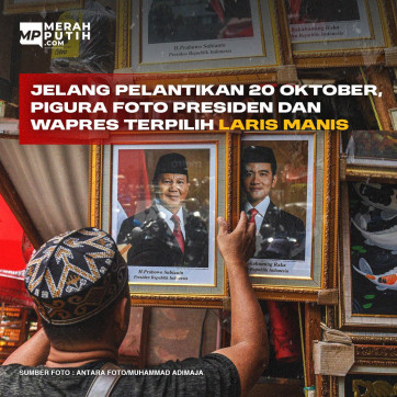 Pigura Foto Presiden dan Wapres Terpilih Laris Manis Jelang Pelantikan 20 Oktober