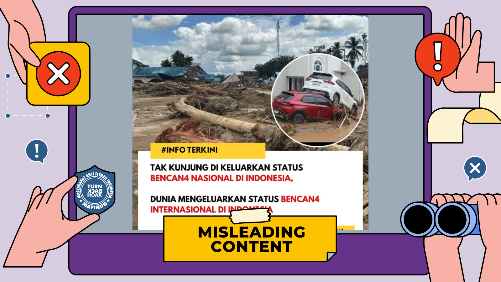 [HOAKS atau FAKTA]: Dunia Tetapkan Status Bencana Internasional untuk Indonesia