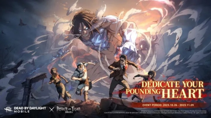 'Dead By Daylight Mobile' x 'Attack on Titan' Hadirkan Sederet Konten Seru