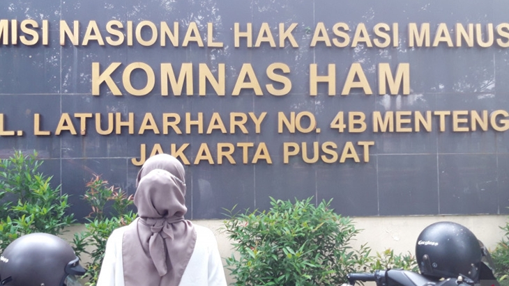 Kantor Komisi Nasional Hak Asasi Manusia (Komnas HAM) di Jalan Latuharhary, Menteng, Jakarta Pusat. (ANTARA/Muhammad Zulfikar)