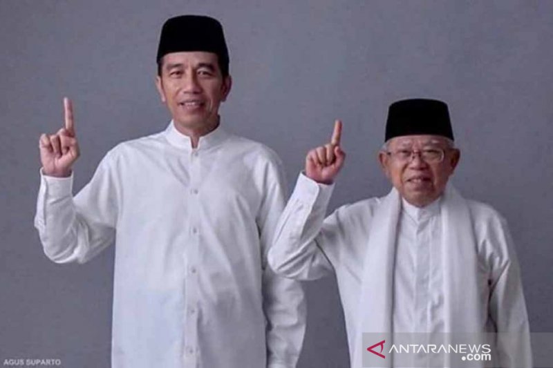 Presiden terpilih dan wakil presiden terpilih Joko Widodo dan KH Ma'ruf Amin. (Dok TKN)