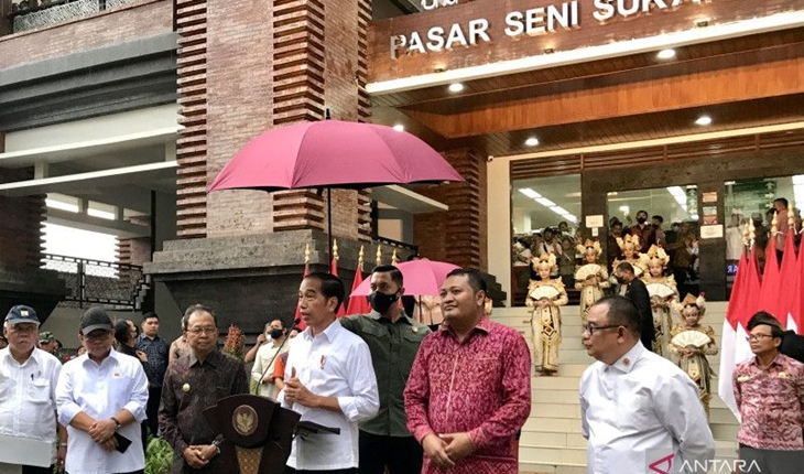 Jokowi Resmikan Pasar Seni Sukawati di Bali
