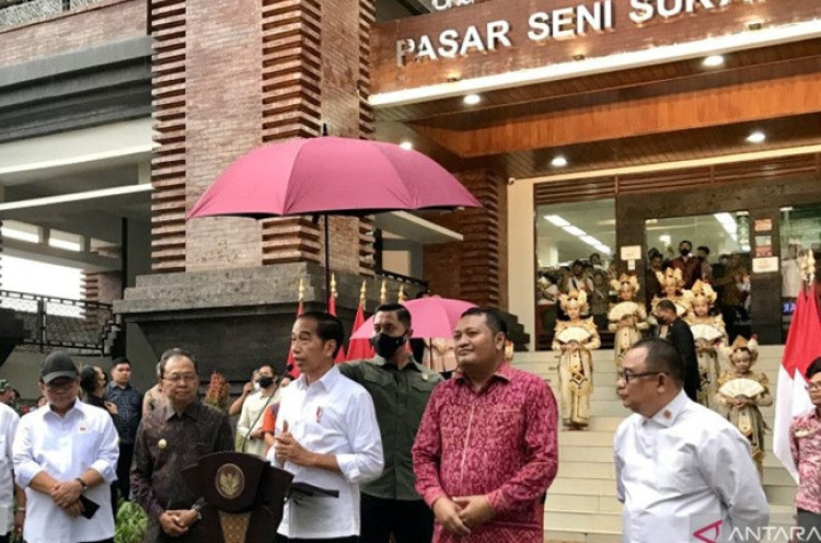 Jokowi Resmikan Pasar Seni Sukawati di Bali