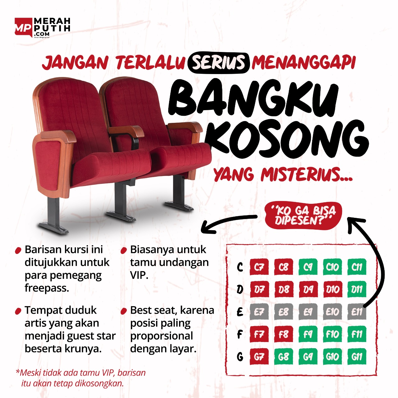 Jangan Terlalu Serius Menanggapi Bangku Kosong