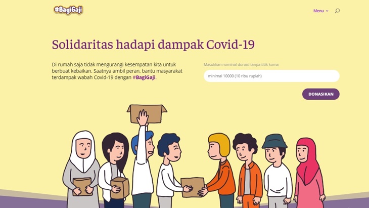 BagiGaji.id Galang Donasi untuk Masyarakat Berpenghasilan Harian yang Terdampak COVID-19