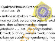 [HOAKS atau FAKTA] : Rokok Kretek Lebih Aman Ketimbang Rokok Putih