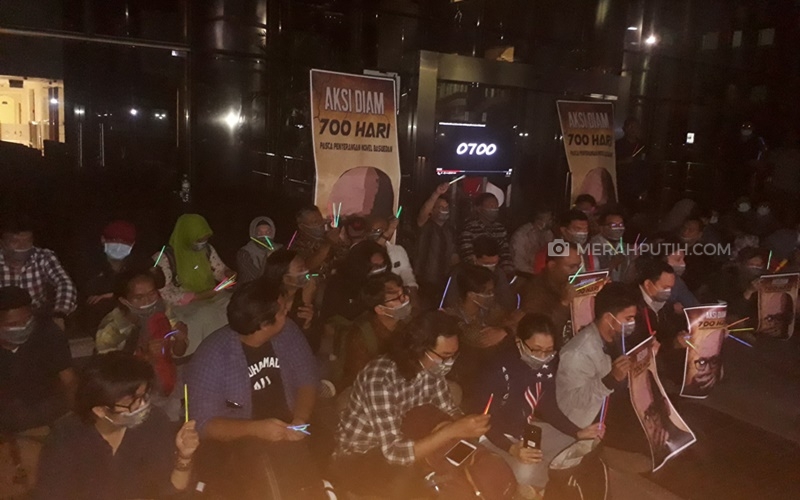  WP KPK Gelar Aksi Diam Peringati 700 Hari Penyerangan Novel Baswedan