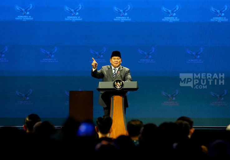 Presiden Prabowo Subianto Hadiri Penutupan Kongres VI Partai Demokrat di Jakarta