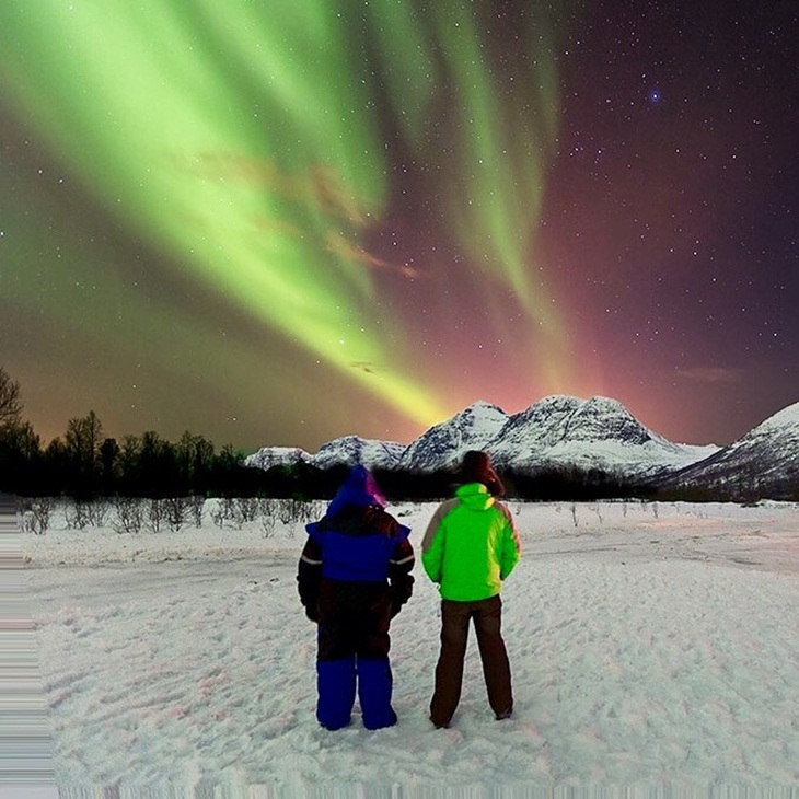 Aurora borealis di langit Tromso. (Foto: instagram.com/sitthivetsantikarn)