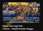 [HOAKS atau FAKTA]: Timnas Voli Kibarkan Bendera Anies di Stadion Sentul