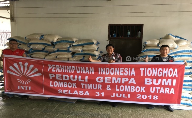 INTI Kirim Lima Ton Beras dan 500 Selimut untuk Korban Gempa di Lombok