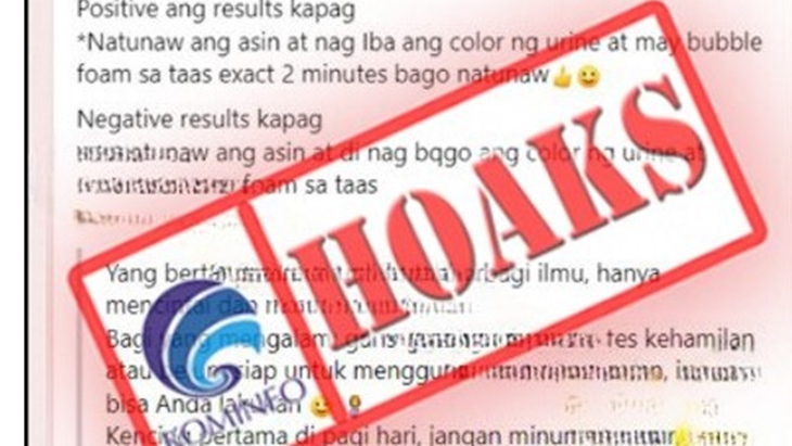 [HOAKS atau FAKTA]: Mencampur Urine dengan Garam Dapat Deteksi Kehamilan