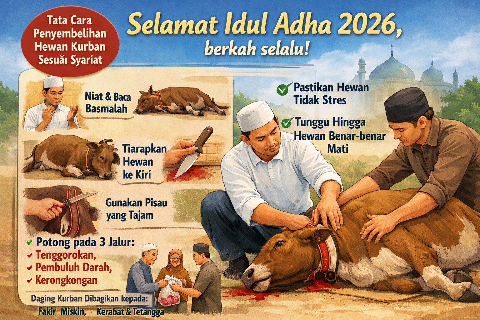 Sholat Idul Adha, Niat Sholat Idul Adha, Tata Cara Sholat Idul Adha, Bilal Idul Adha