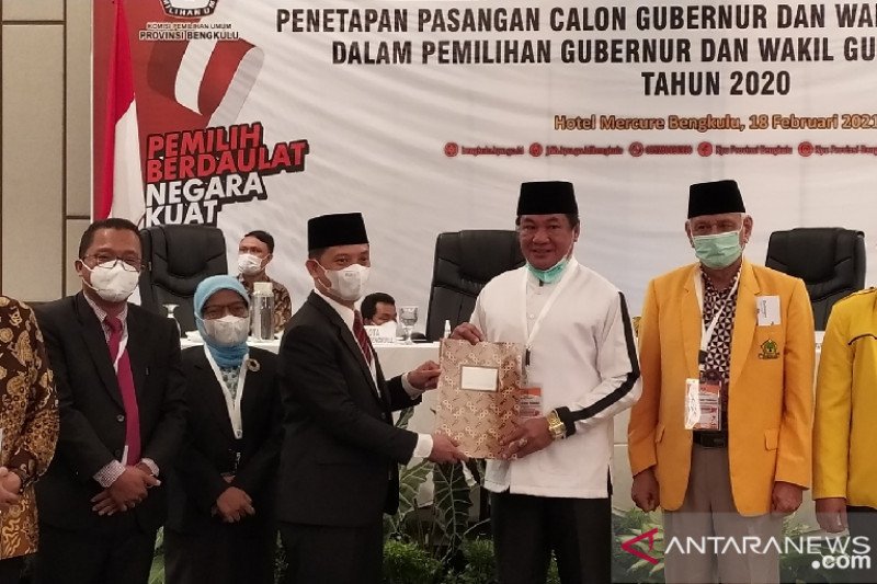 KPU Tetapkan Rohidin-Rosjonsyah Jadi Gubernur Bengkulu Terpilih