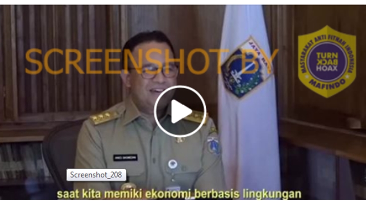 [HOAKS atau FAKTA]: Anies Dinobatkan sebagai Gubernur Terbaik Sedunia dalam Tangani COVID-19