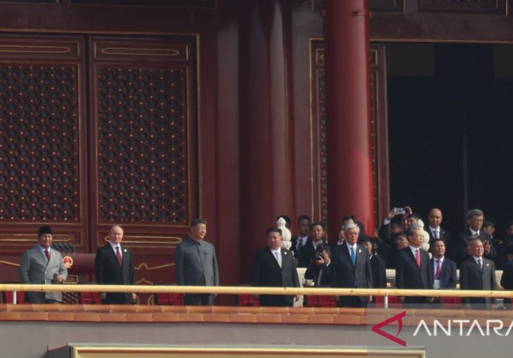 Hadiri Parade Militer di Lapangan Tiananmen China, Presiden Prabowo Duduk di Samping Presiden Putin