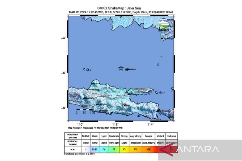 Tuban Jawa Timur Baru Saja Diguncang Gempa Bumi Magnitudo 6