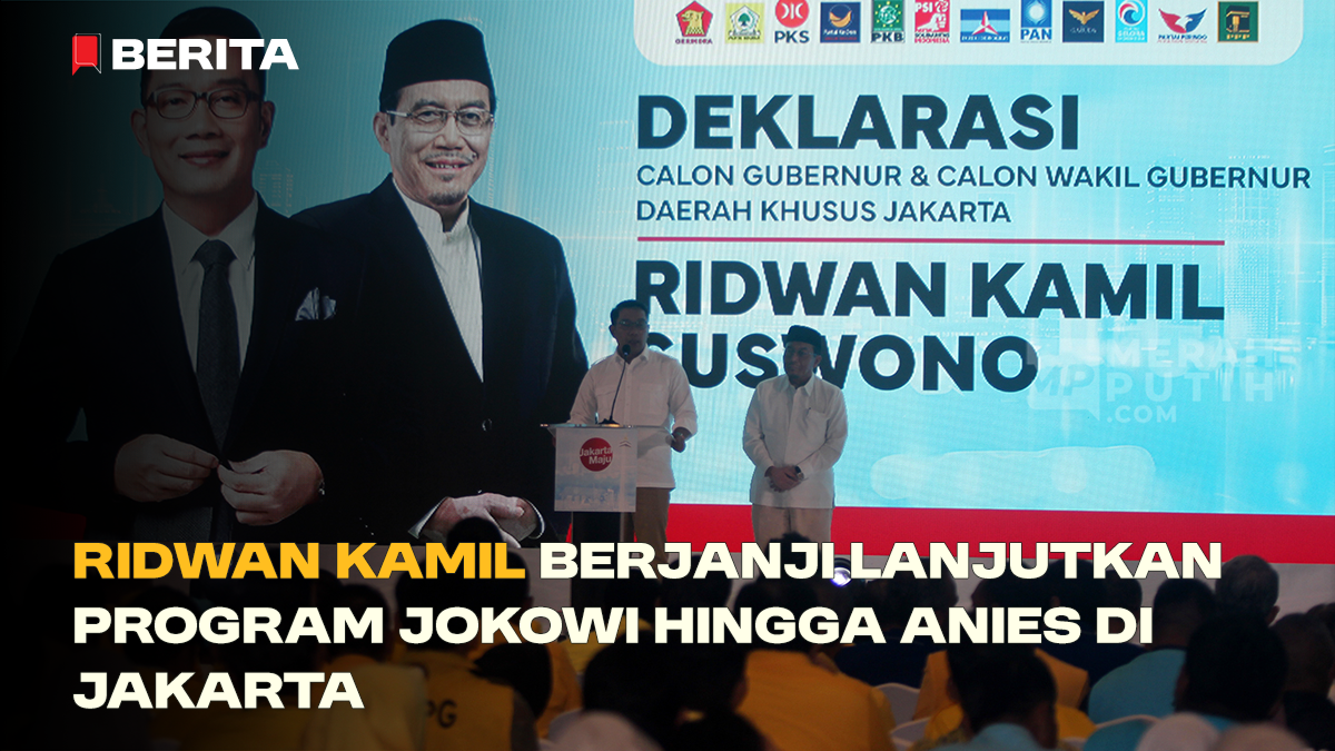 Ridwan Kamil Berjanji Lanjutkan Program Jokowi hingga Anies di Jakarta