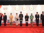 Momen Presiden Joko Widodo Bersama Pimpinan DPR/MPR dan DPD dalam Sidang Tahunan MPR 2024