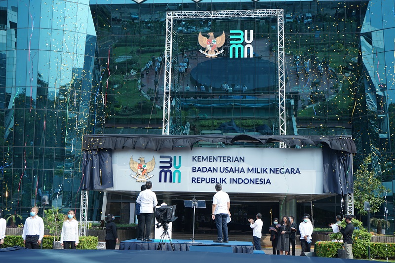 Gedung Kementerian BUMN. (Foto: Antara).