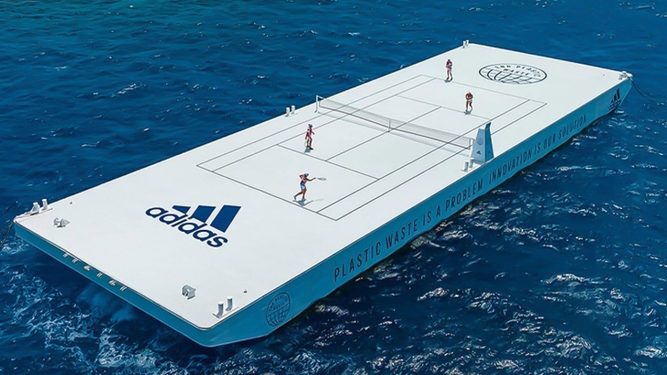 Gandeng Parley for the Ocean, Adidas Buat Lapangan Tenis Terapung