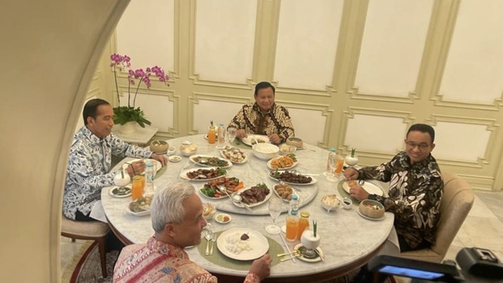 Pesan Jokowi untuk Ketiga Capres Lewat Makan Siang Bersama