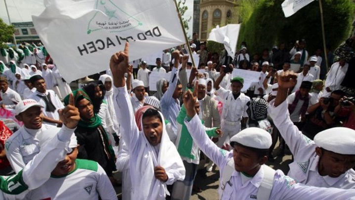 Massa Front Pembela Islam (FPI). (Foto: ANTARA/ Rahmad)