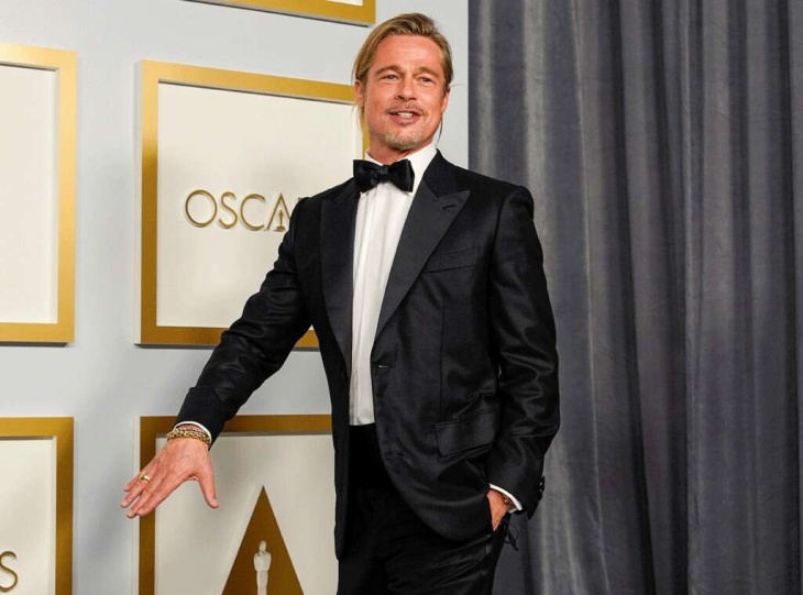 Brad Pitt Oscars 2021. (Foto E! Online) 
