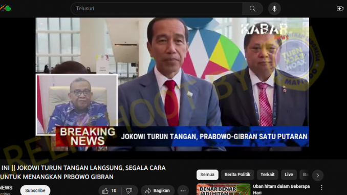 [HOAKS atau FAKTA]: Jokowi Lakukan Segala Cara untuk Menangkan Prabowo-Gibran