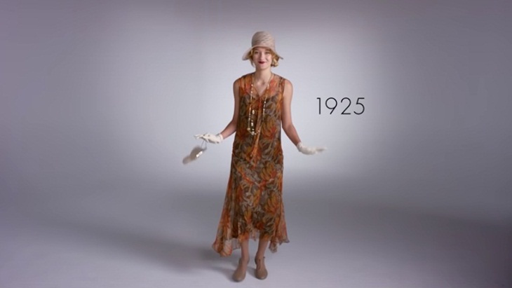 Pakaian tren 1915. (Foto: Screenshot Youtube/GlamGlam, Inc.)