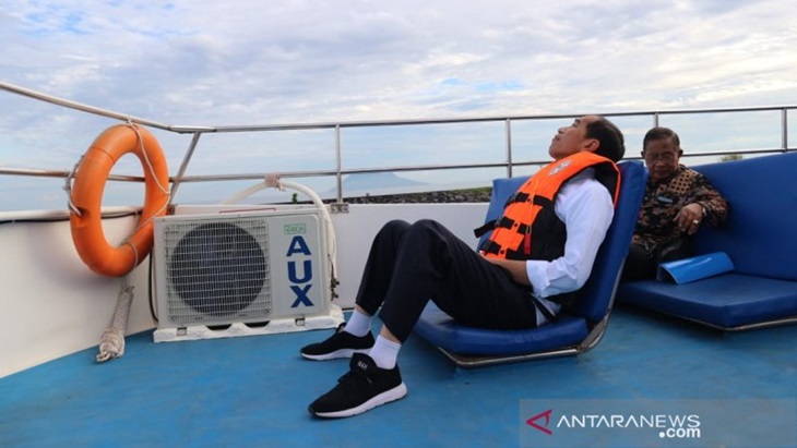 Jokowi di Taman Nasional Bunaken. (Antaranews)