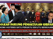 [HOAKS atau FAKTA]: Jokowi Sampai Jatuh Sakit Akibat Golkar Dukung Pemakzulan Gibran
