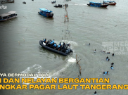 Hanya Bermodal Tali, TNI dan Nelayan Bergantian Bongkar Pagar Laut Tangerang