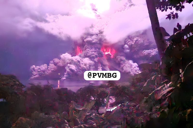 Gunung Ruang Erupsi Lagi, PVMBG Minta Warga Pulau Tagulandang Dievakuasi