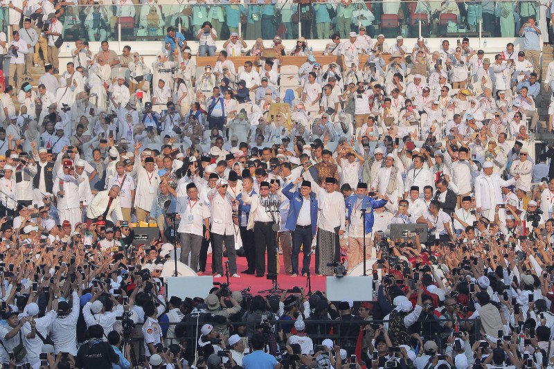 Suasana Kampanye Akbar Paslon 02 Prabowo-Sandi di SUGBK Jakarta