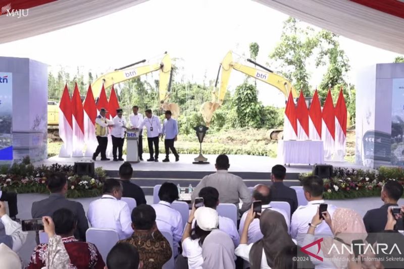 Jokowi Groundbreaking Kantor BTN di IKN