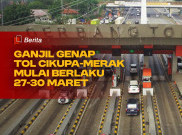 Ganjil Genap Tol Cikupa-Merak Berlaku 27-30 Maret