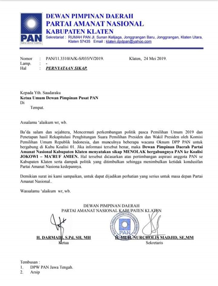 Surat PAN