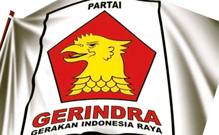 Logo Partai Gerindra yang akan ajukan calon jenderal di Pilwalkot Surabaya