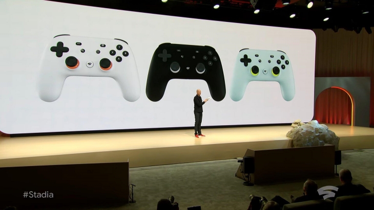 Phil Harrison di launching Google Stadia pada event GDC 2019. (Foto: Google)