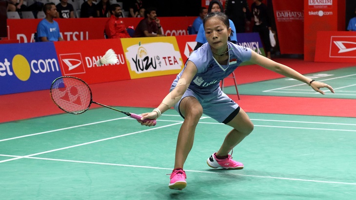 Fitriani kalah dari Ratchanok Intanon di babak kedua Daihatsu Indonesia Masters 2018 dengan skor 17-21, 16-21. (Foto: PBSI)